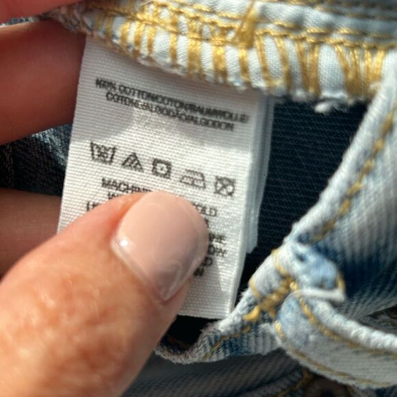 Free People Lace Trim Denim Jean Shorts - Picture 9 of 12